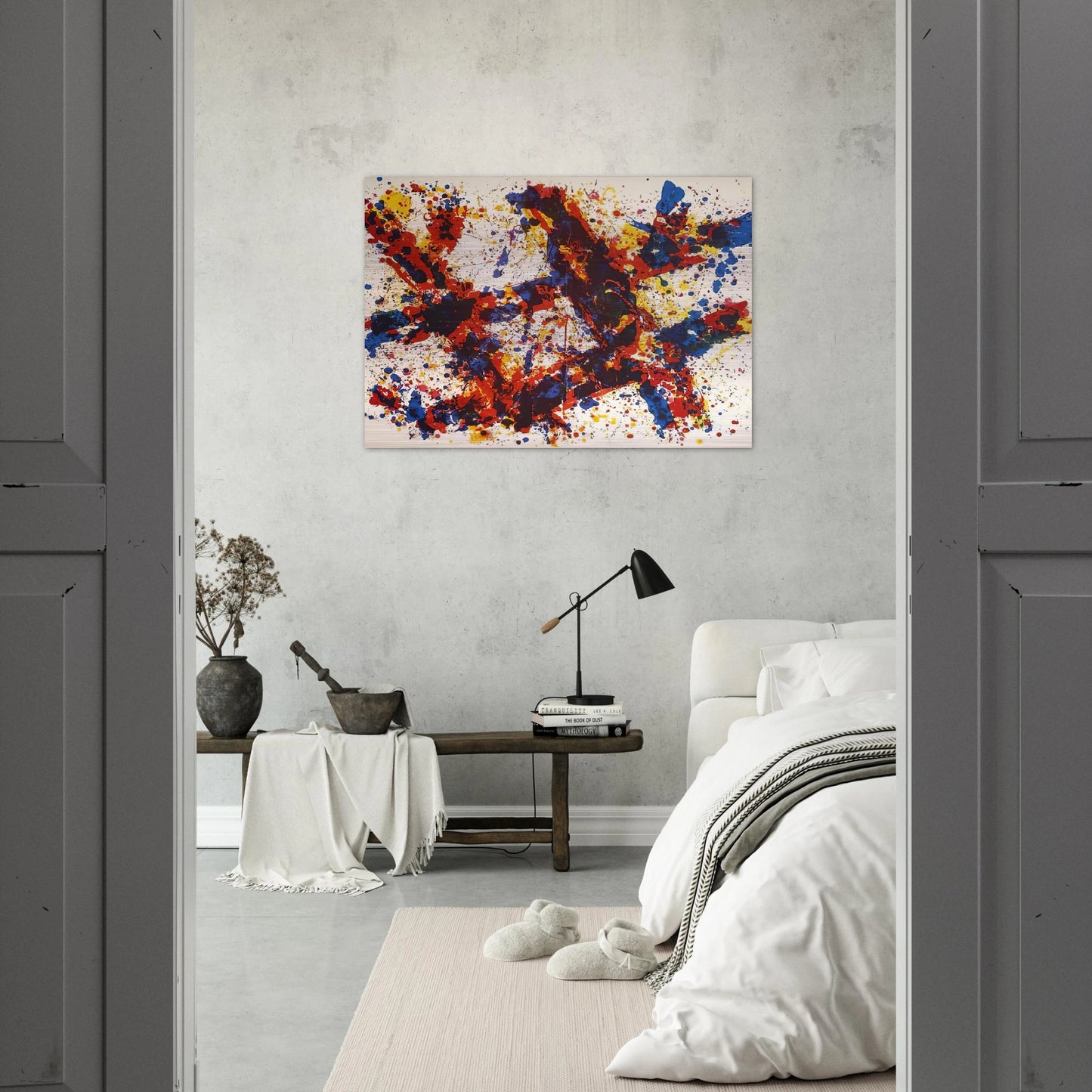 Firewood - Sam Francis Brushed Aluminum Print - 70x100 cm / 28x40 inches | Sam Francis Aluminum Print | Sam Francis Prints