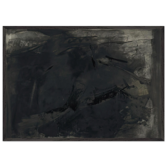 FARAWAY 1970 - Esteban Vicente 70x100 cm / 28x40 inches Framed Art Print – Black Wooden Frame