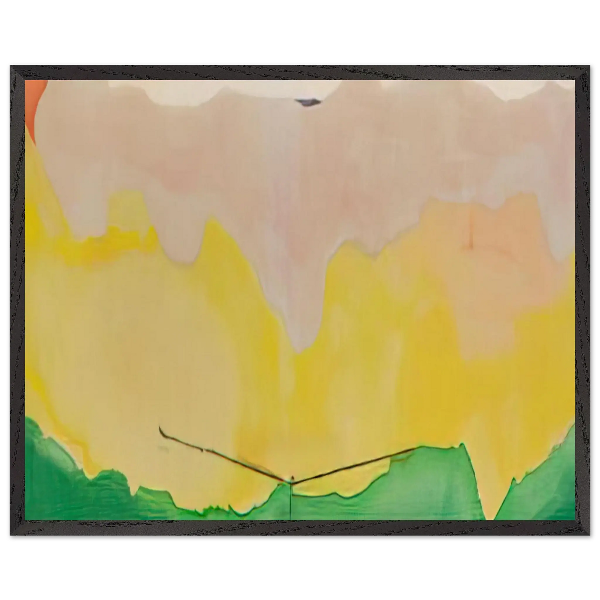 Helen Frankenthaler - Boulevard - 1973 Wall art - A2 (42 x 59.4  cm) - Premium Wooden Framed Poster With Fine Art Paper - Wood frame