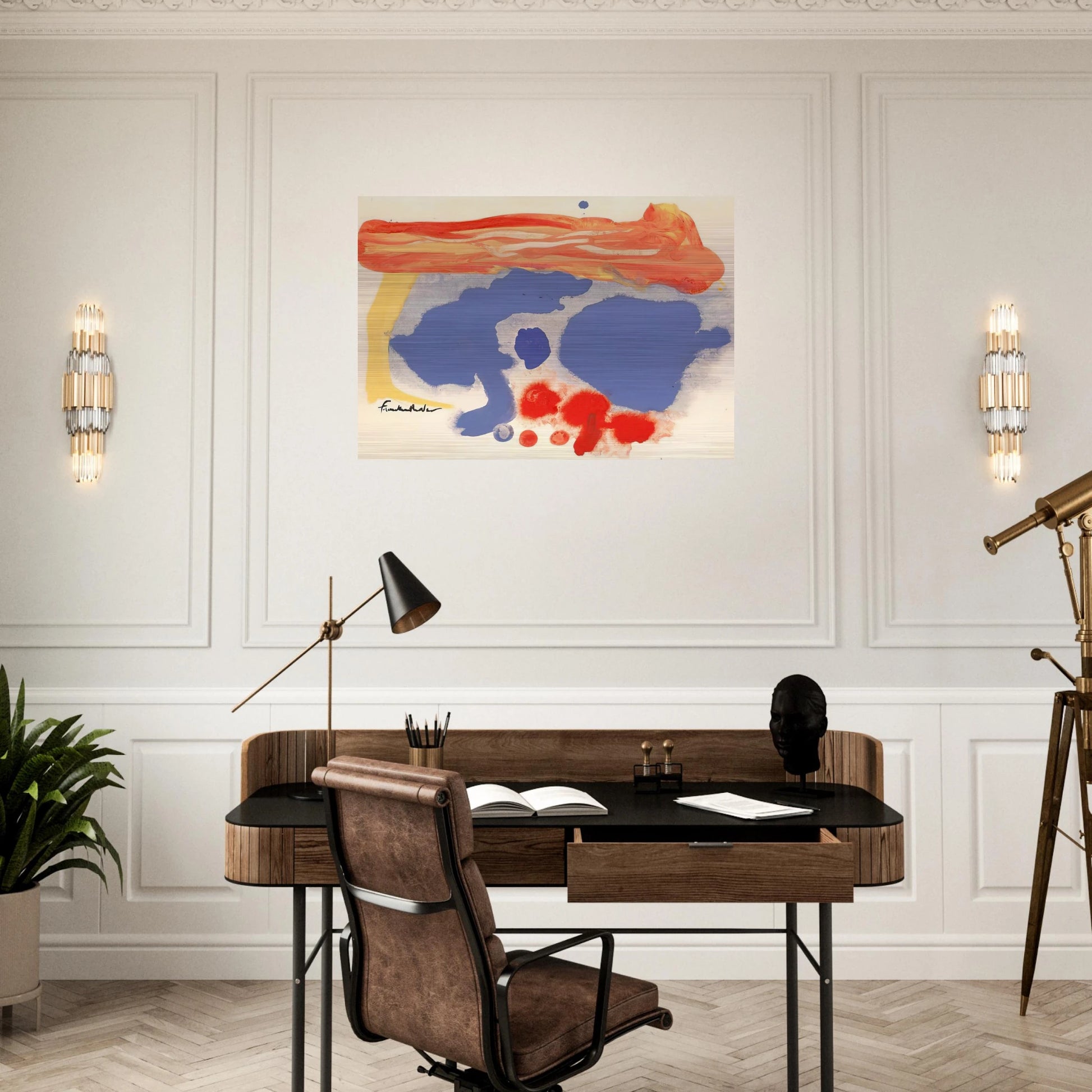 Summerscene, Provincetown - 1961 - Helen Frankenthaler Brushed Aluminum Print - 70x100 cm / 28x40 inches | Helen Frankenthaler Aluminum Print | Helen Frankenthaler Prints