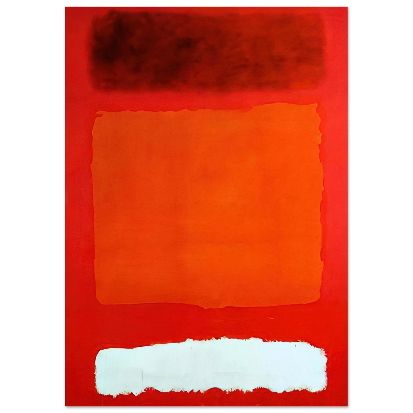 Mark Rothko - Red, White, and Brown - 1957 Wall Art - 21x29.7 cm / 8x12" - Premium Wooden Framed Poster With Fine Art Paper-canvas - Black frame