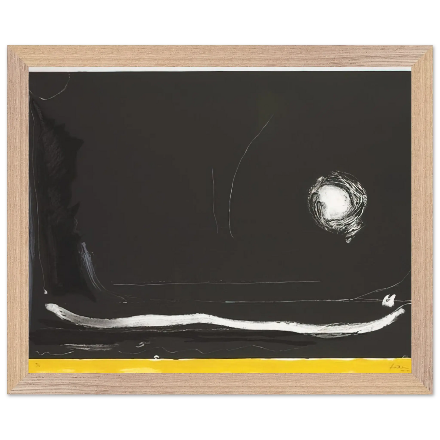 Helen Frankenthaler - Yellow Jack - 1985 Wall art - 30x45 cm / 12x18 Inches - Premium Wooden Framed Poster With Fine Art Paper - Wood frame