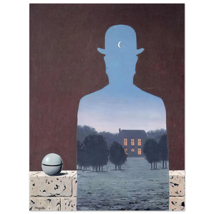 Rene Magritte - THE HAPPY DONOR 1966  75x100 cm / 30x40inches Fine Art Poster