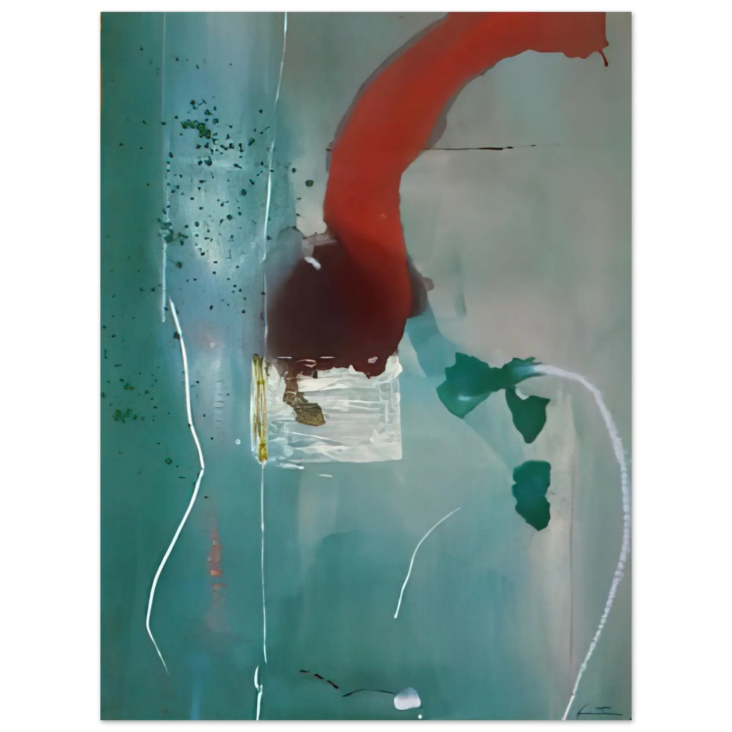 Helen Frankenthaler - Square One - 1985 Wall art - 13x18 cm / 5x7 Inches - Fine Art Poster - -