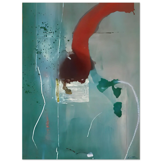 Helen Frankenthaler - Square One - 1985 Wall art - 13x18 cm / 5x7 Inches - Fine Art Poster - -