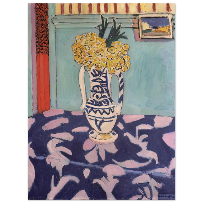 Henri Matisse - LES COUCOUS TAPIS BLEU ET ROSE 1911  75x100 cm / 30x40inches Fine Art Poster