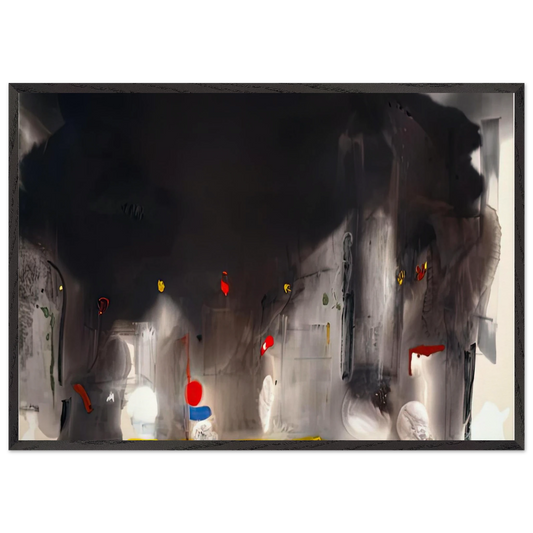Casanova 1988- - Helen Frankenthaler 70x100 cm / 28x40 inches Framed Art Print – Black Wooden Frame