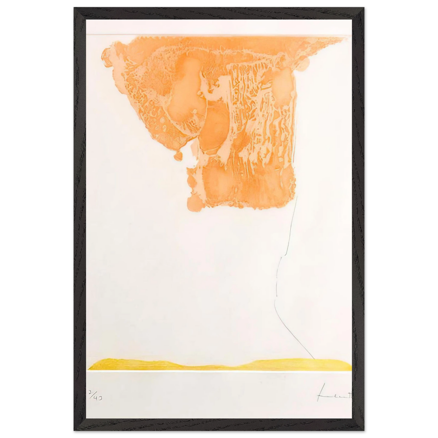 Helen Frankenthaler - Pranzo Italiano - 1973 Wall art - 70x100 cm / 28x40 inches - Premium Wooden Framed Poster With Fine Art Paper-canvas - Wood frame