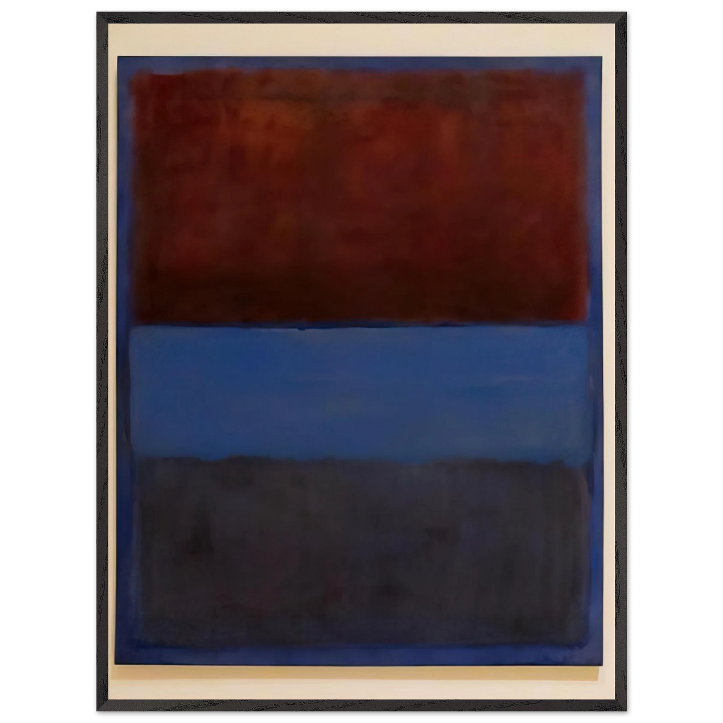 Mark Rothko - No.61 Rust and Blue - 1953 Wall Art - 21x29.7 cm / 8x12" - Premium Wooden Framed Poster With Fine Art Paper-canvas - White frame