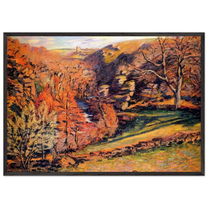 Madness Ravine Crozant - Armand Guillaumin 70x100 cm / 28x40 inches Framed Art Print – Black Wooden Frame