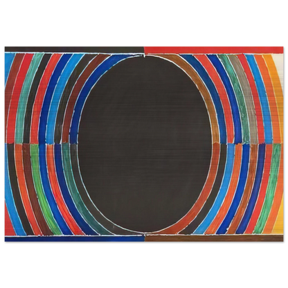 Composition V - Abstract Art - S. H. Raza Brushed Aluminum Print - 70x100 cm / 28x40 inches | S. H. Raza Aluminum Print | S. H. Raza Prints