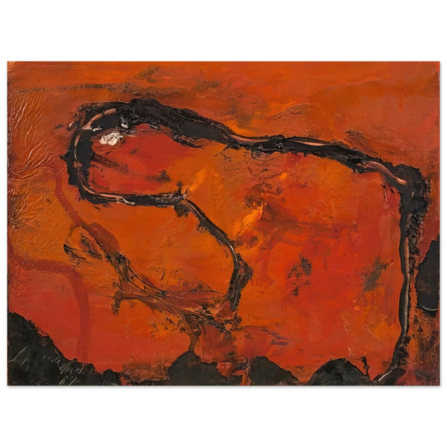Emil Schumacher - Pega - 1964  75x100 cm / 30x40inches Fine Art Poster