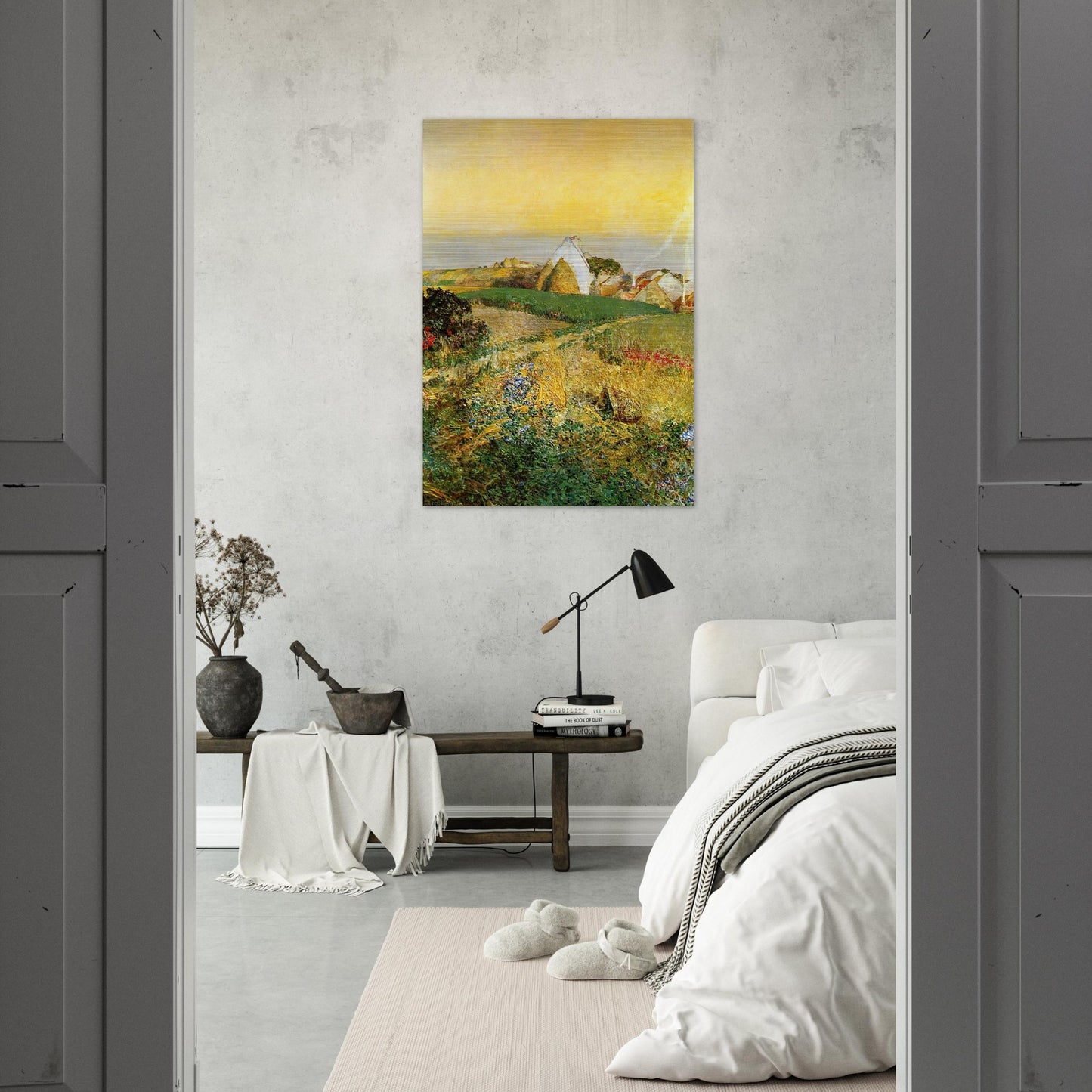 Villers-le-Bel aka The Enchanted Hour - Childe Hassam Brushed Aluminum Print - 70x100 cm / 28x40 inches | Childe Hassam Aluminum Print | Childe Hassam Prints
