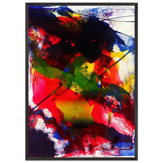 Amadeus - Paul Jenkins 70x100 cm / 28x40 inches Framed Art Print – Black Wooden Frame