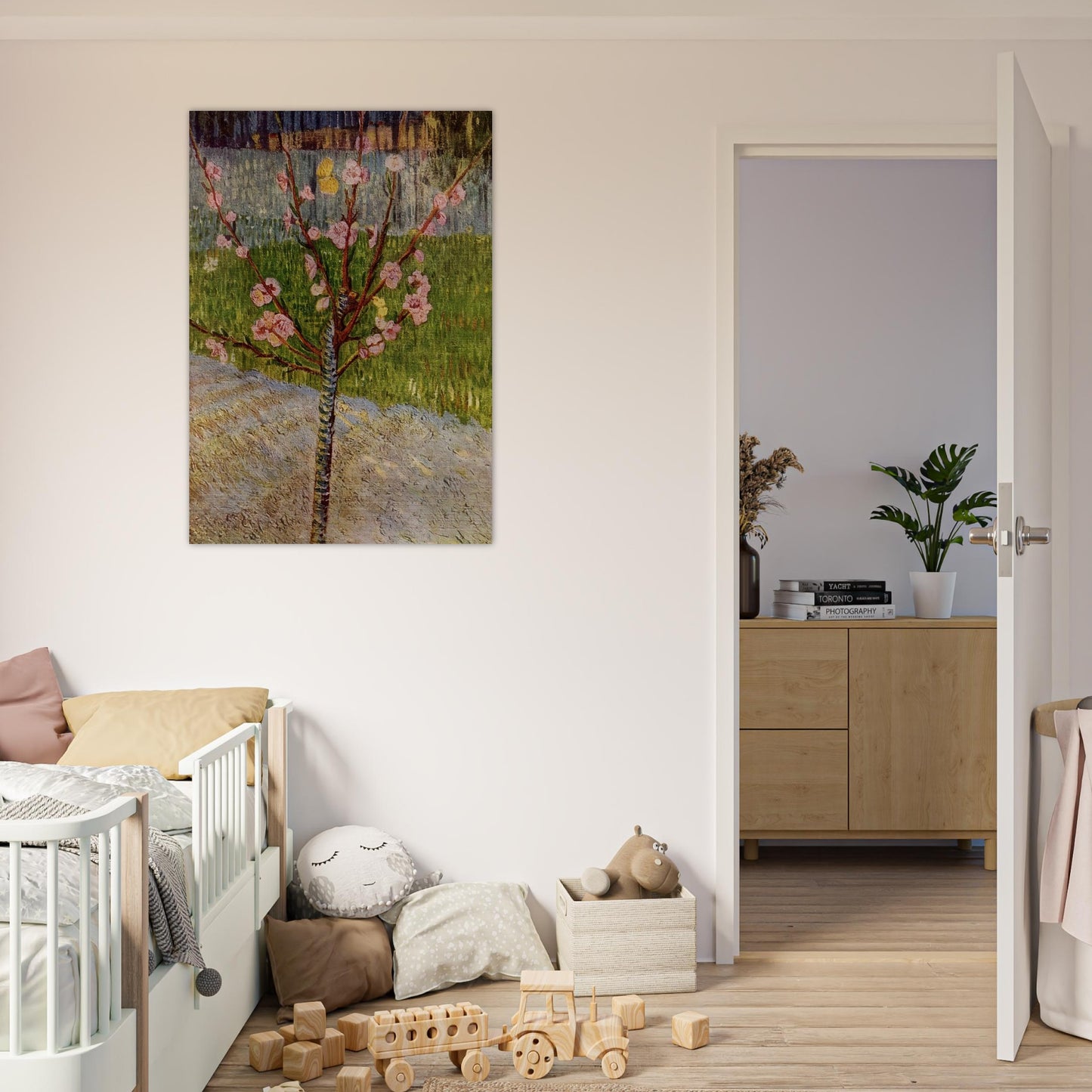 Almond Tree in Blossom - Vincent van Gogh Brushed Aluminum Print - 70x100 cm / 28x40 inches | Vincent van Gogh Aluminum Print | Vincent van Gogh Prints