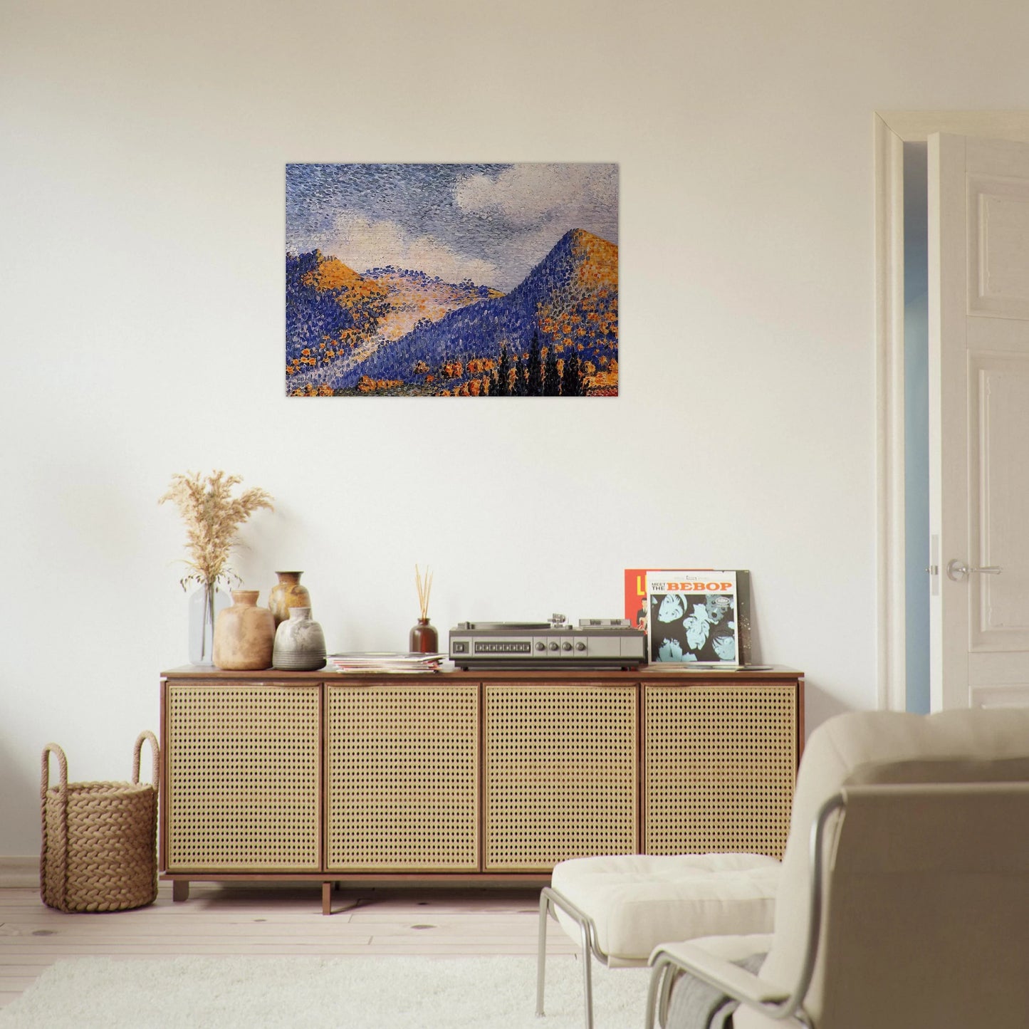 Landscape, the Little Maresque Mountains - Henri-Edmond Cross Brushed Aluminum Print - 70x100 cm / 28x40 inches | Henri-Edmond Cross Aluminum Print | Henri-Edmond Cross Prints