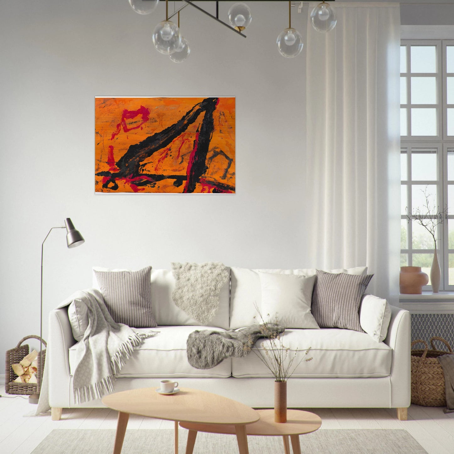 Timra - 1989 - Emil Schumacher Brushed Aluminum Print - 70x100 cm / 28x40 inches | Emil Schumacher Aluminum Print | Emil Schumacher Prints