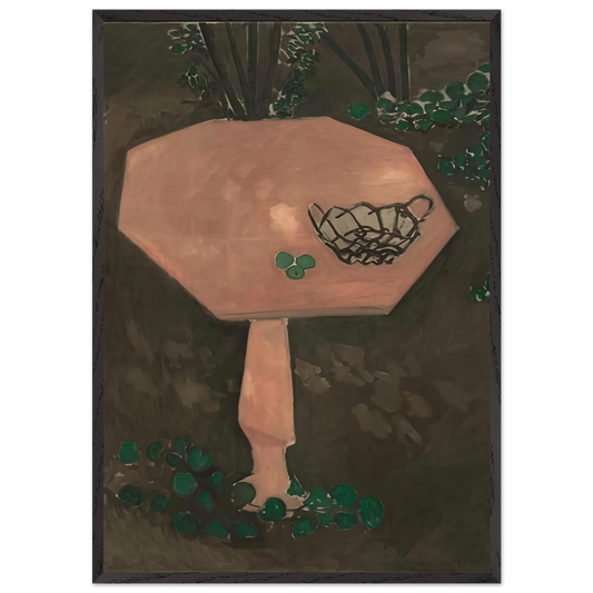 THE ROSE MARBLE TABLE 1917 - Henri Matisse 70x100 cm / 28x40 inches Framed Art Print – Black Wooden Frame