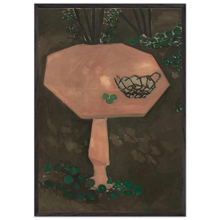 THE ROSE MARBLE TABLE 1917 - Henri Matisse 70x100 cm / 28x40 inches Framed Art Print – Black Wooden Frame