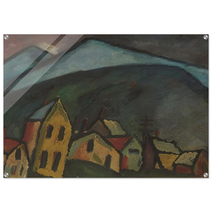 BERGLANDSCHAFT MIT H USERN 1912 - Alexej von Jawlensky Acrylic Print - 70x100 cm / 28x40″ inches