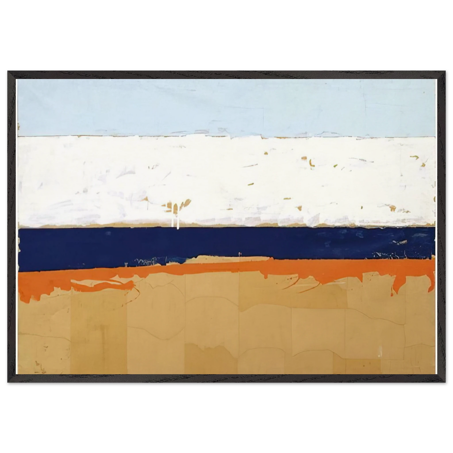 Grande Angolo - 1963 - Mario Schifano 70x100 cm / 28x40 inches Framed Art Print – Black Wooden Frame