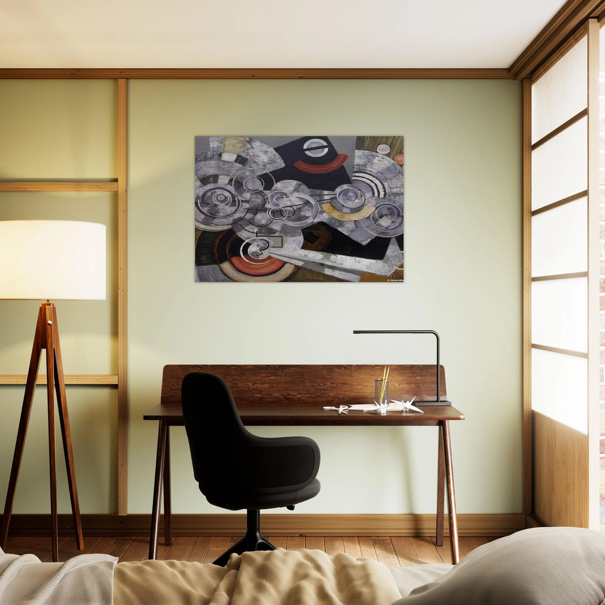 Fanny Machine - The machinery - Frantisek Kupka Brushed Aluminum Print - 70x100 cm / 28x40 inches | Frantisek Kupka Aluminum Print | Frantisek Kupka Prints