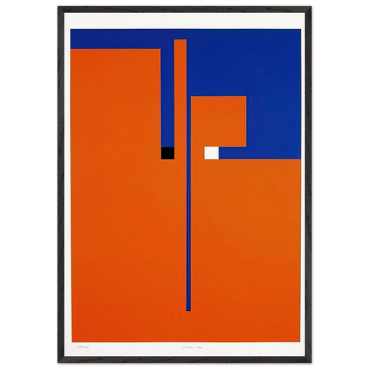 Tribute to Santomaso - Concretism - Bruno Munari 70x100 cm / 28x40 inches Framed Art Print – Black Wooden Frame