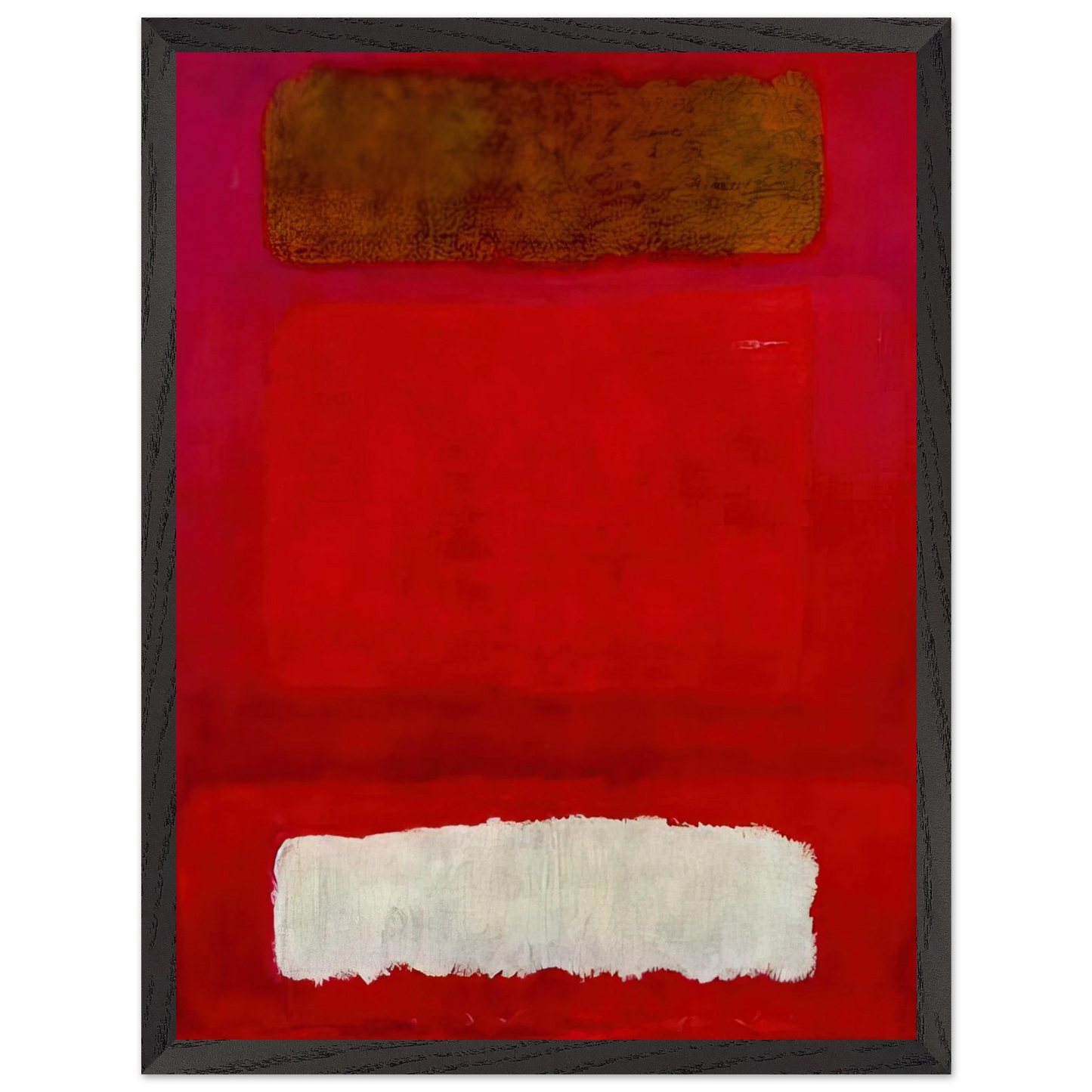 Mark Rothko - No. 16 Red, White, and Brown - 1957 Wall Art - 21x29.7 cm / 8x12" - Premium Wooden Framed Poster With Fine Art Paper-canvas - White frame