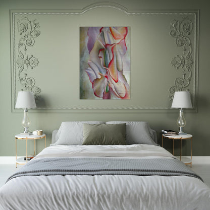 Pink Sweet Peas - Georgia O'Keeffe Brushed Aluminum Print - 70x100 cm / 28x40 inches | Georgia O'Keeffe Aluminum Print | Georgia O'Keeffe Prints