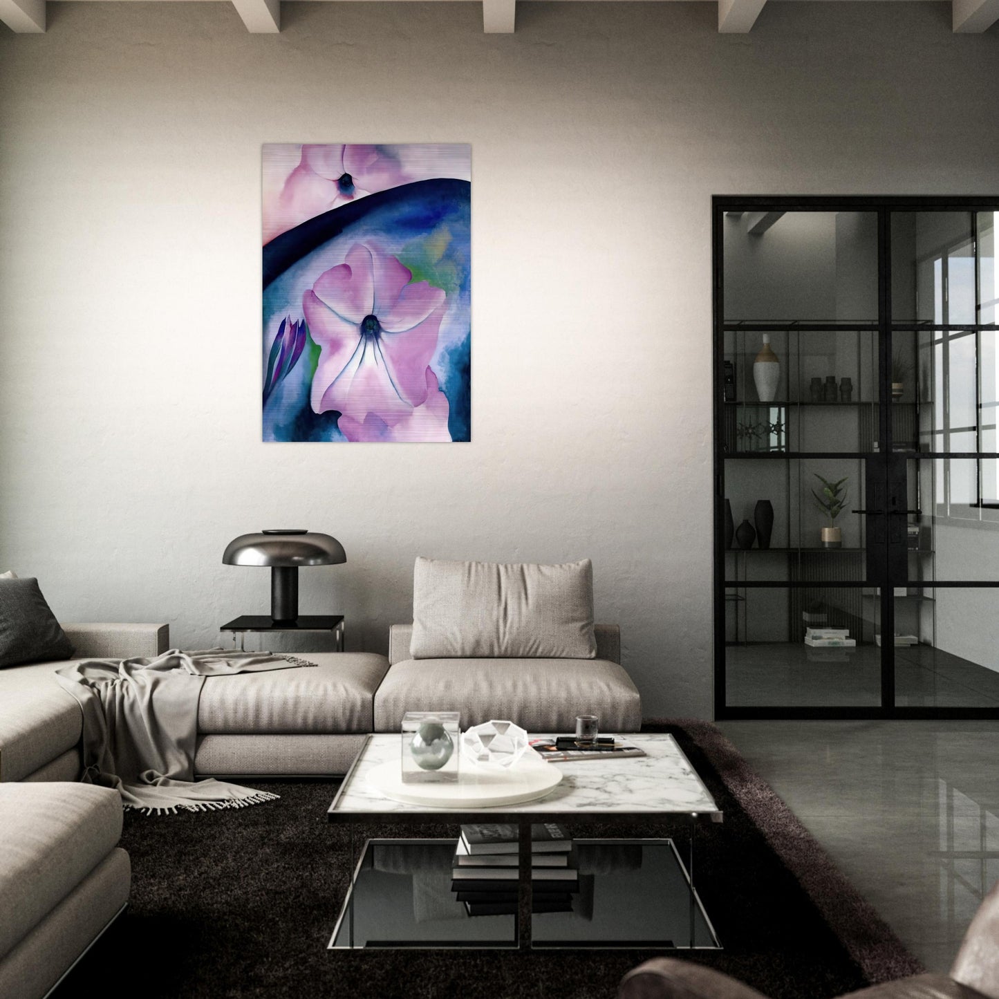 Petunia II - Georgia O'Keeffe Brushed Aluminum Print - 70x100 cm / 28x40 inches | Georgia O'Keeffe Aluminum Print | Georgia O'Keeffe Prints