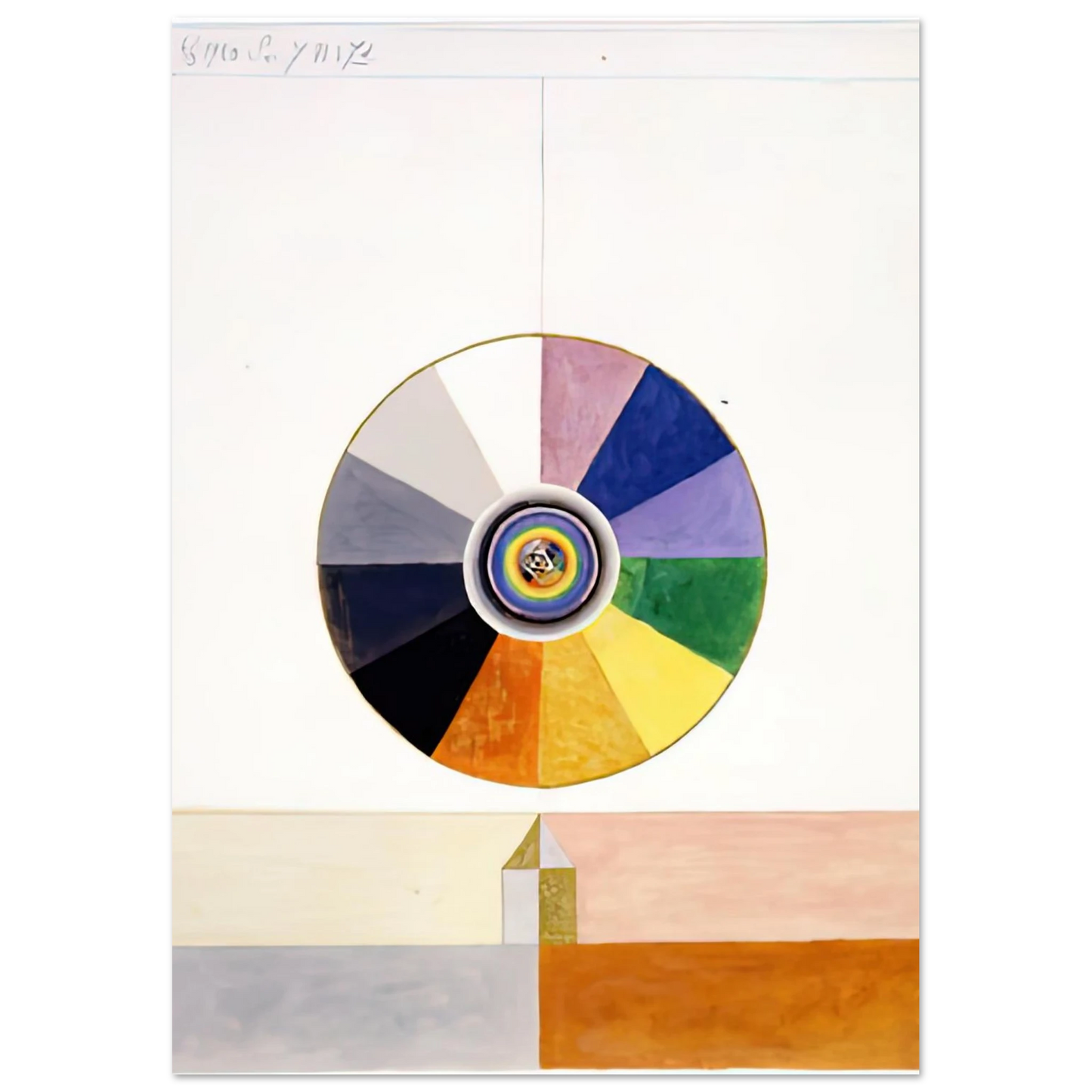 Hilma af Klint - SERIES VII NO 7D 1920 Wall art - 50x70 cm / 20x28 inches - Premium Wooden Framed Poster With Fine Art Paper-canvas - Black frame