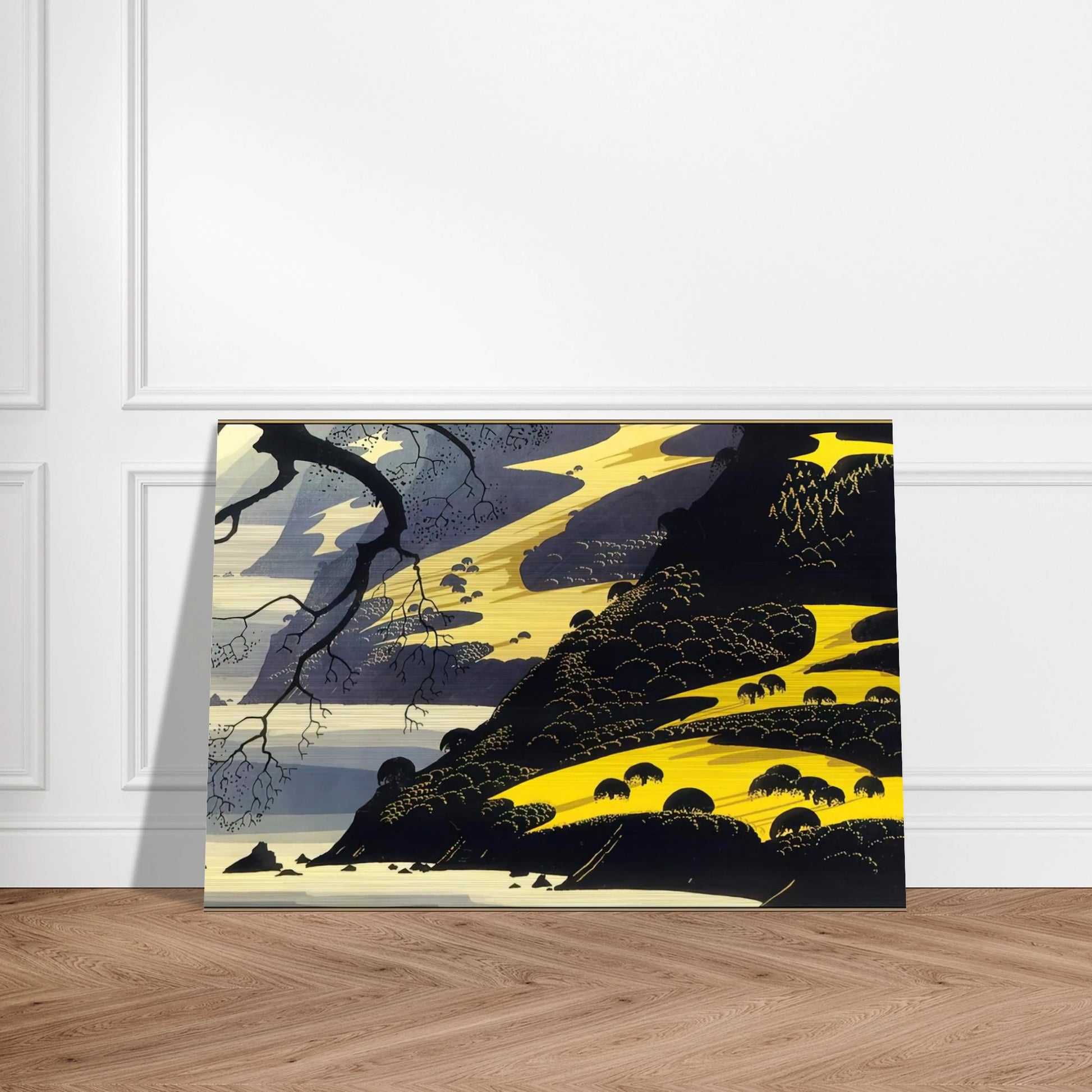 Coastal Fog - Eyvind Earle Brushed Aluminum Print - 70x100 cm / 28x40 inches | Eyvind Earle Aluminum Print | Eyvind Earle Prints
