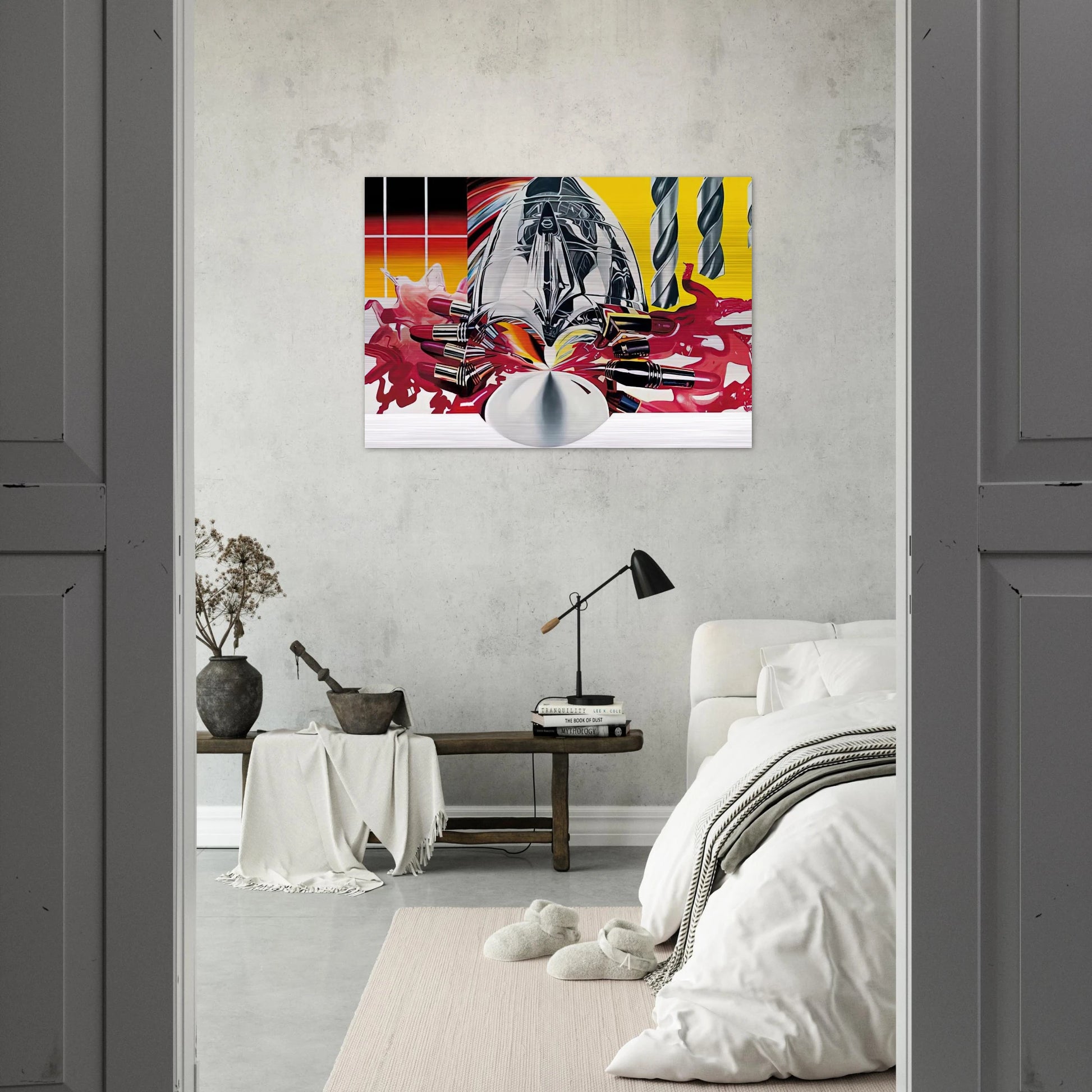 The Swimmer in the Econo-mist  painting 3  - James Rosenquist Brushed Aluminum Print - 70x100 cm / 28x40 inches | James Rosenquist Aluminum Print | James Rosenquist Prints