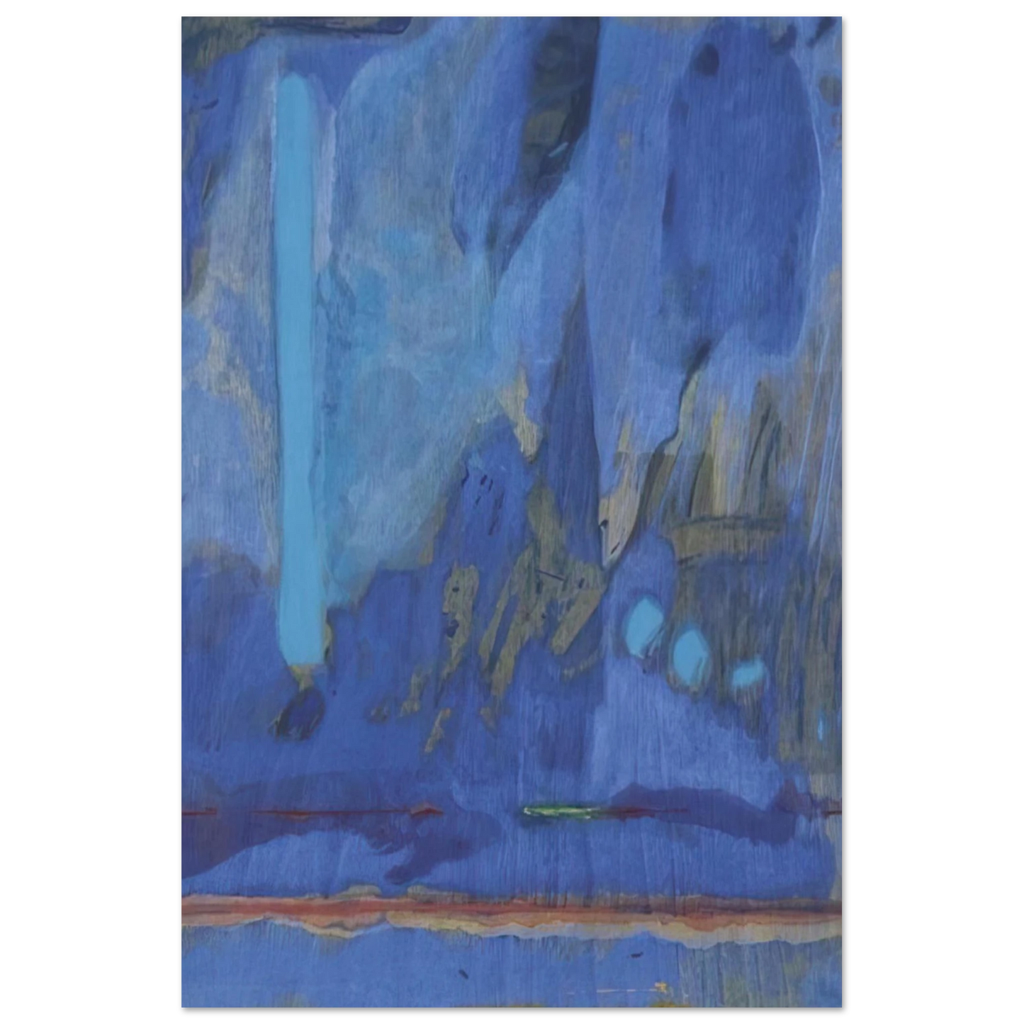 Helen Frankenthaler - Tales of Genji III - 1998 Wall art - 30x40 cm / 12x16 inches - Premium Wooden Framed Poster With Fine Art Paper-canvas - Wood frame