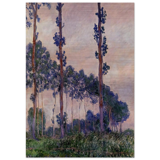 Three Trees in Grey Weather - claude monet Brushed Aluminum Print - 70x100 cm / 28x40 inches | claude monet Aluminum Print | claude monet Prints