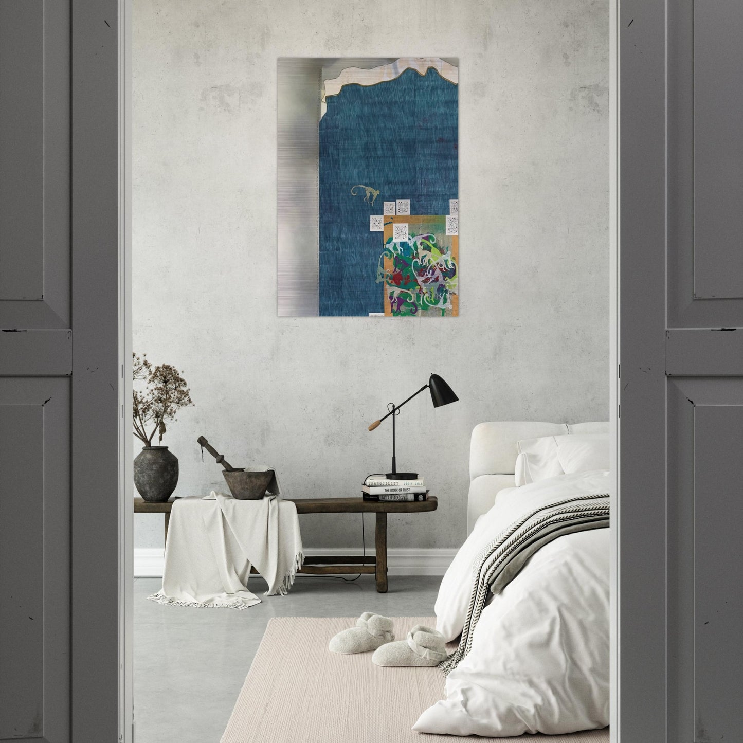 UNTITLED - Alighiero Boetti Brushed Aluminum Print - 70x100 cm / 28x40 inches | Alighiero Boetti Aluminum Print | Alighiero Boetti Prints