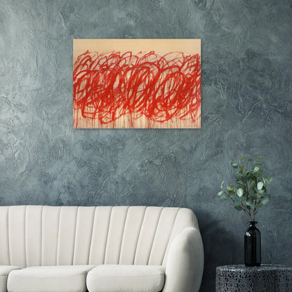 Untitled  Bacchus  - Cy Twombly Brushed Aluminum Print - 70x100 cm / 28x40 inches | Cy Twombly Aluminum Print | Cy Twombly Prints