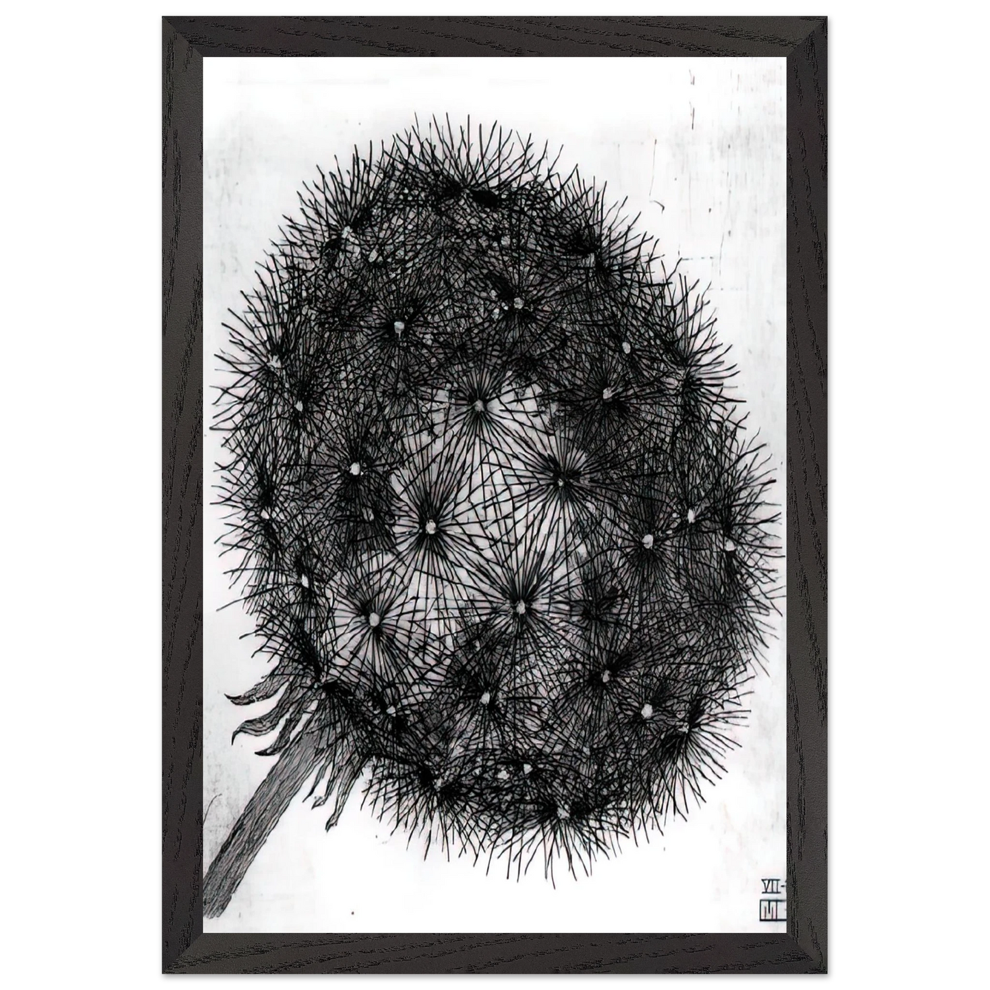MC Escher - BLOWBALL I Wall Art - 21x29.7 cm / 8x12" - Premium Wooden Framed Poster With Fine Art Paper-canvas - Wood frame