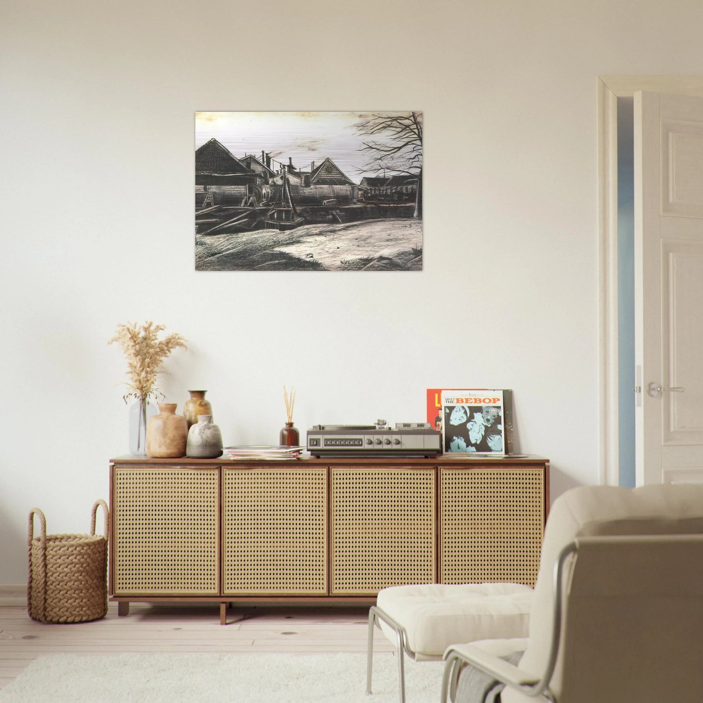 Factory - Vincent van Gogh Brushed Aluminum Print - 70x100 cm / 28x40 inches | Vincent van Gogh Aluminum Print | Vincent van Gogh Prints