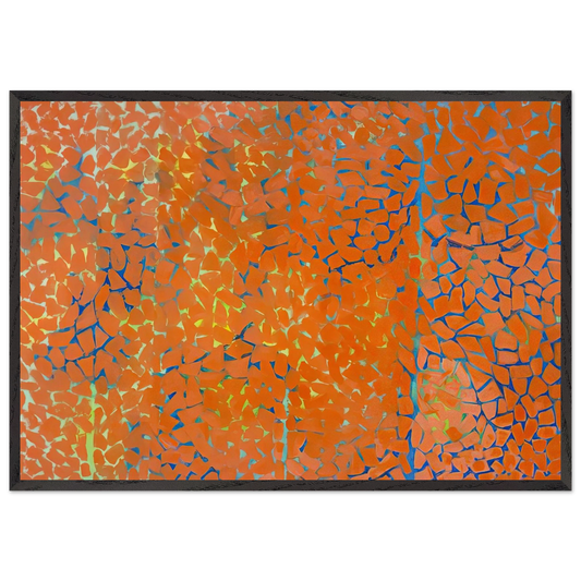 AUTUMN LEAVES FLUTTERING IN THE BREEZE 1973 - Alma Woodsey Thomas 70x100 cm / 28x40 inches Framed Art Print – Black Wooden Frame