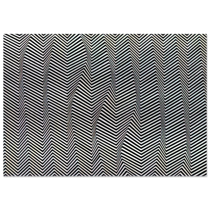 DESCENDING 1966 - Bridget Riley Brushed Aluminum Print - 70x100 cm / 28x40 inches | Bridget Riley Aluminum Print | Bridget Riley Prints