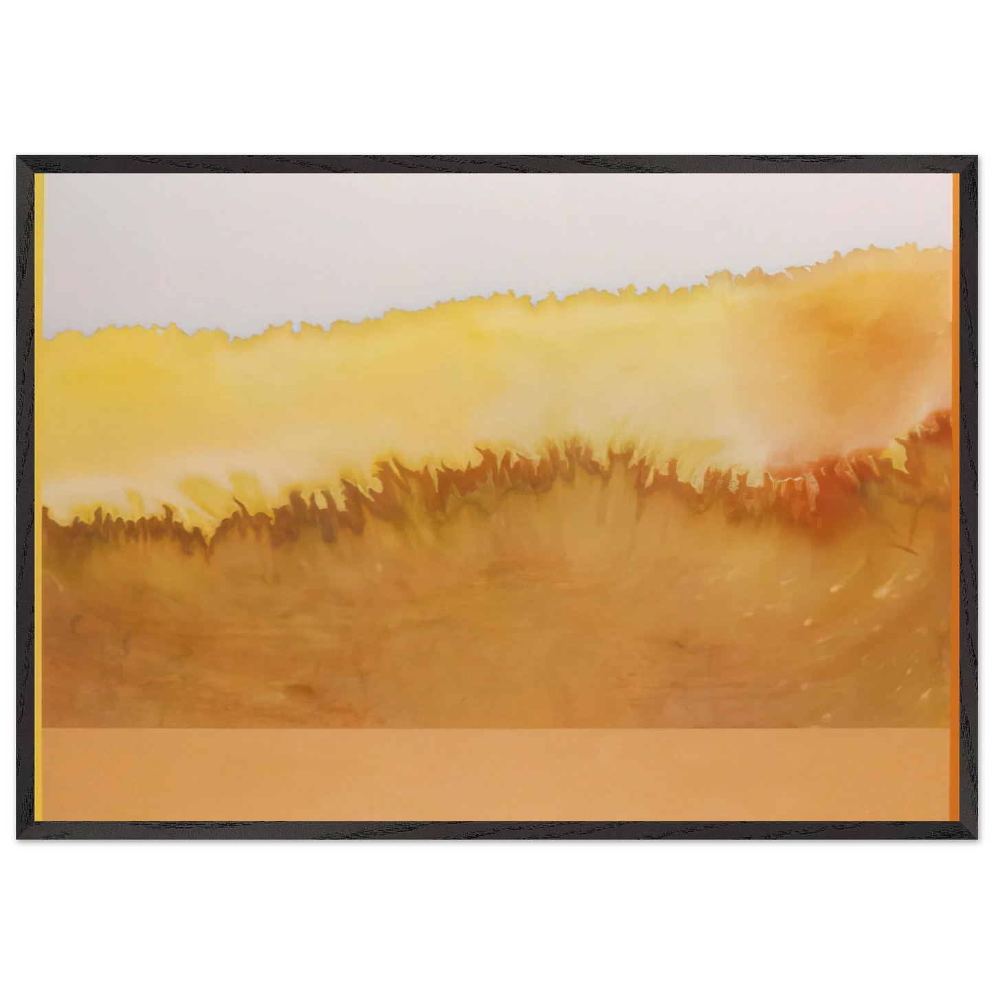 Sun Castle - 1979 - Ronnie Landfield 70x100 cm / 28x40 inches Framed Art Print – Black Wooden Frame