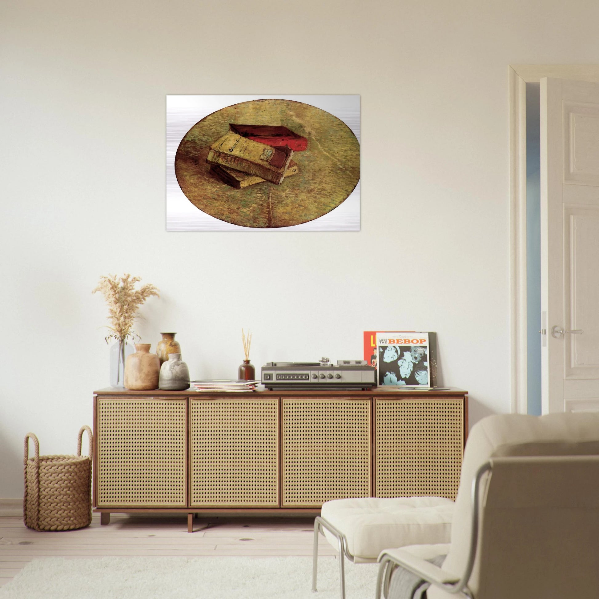 Still Life with Three Books - Vincent van Gogh Brushed Aluminum Print - 70x100 cm / 28x40 inches | Vincent van Gogh Aluminum Print | Vincent van Gogh Prints