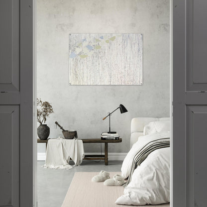 Pale colors on runs - Abstract Expressionism - Robert Goodnough Acrylic Print - 70x100 cm / 28x40″ inches