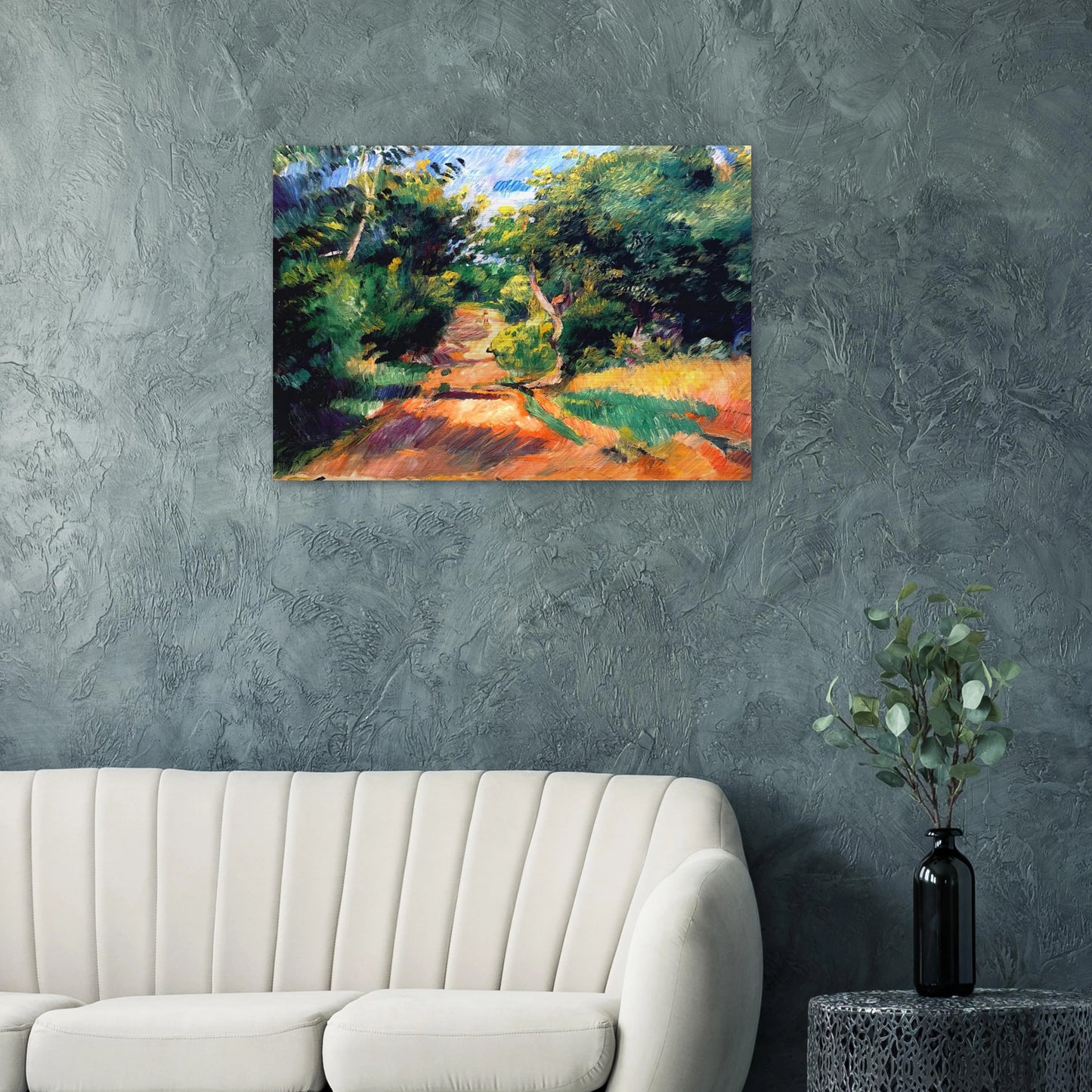 Landscape Near Varengeville - Pierre-Auguste Renoir Brushed Aluminum Print - 70x100 cm / 28x40 inches | Pierre-Auguste Renoir Aluminum Print | Pierre-Auguste Renoir Prints