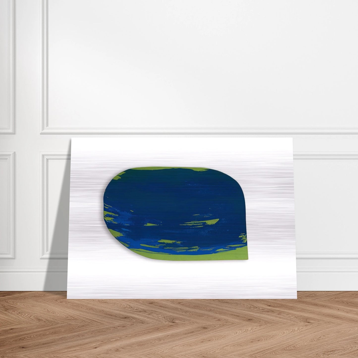 Blau auf Grün - 1965 - Blinky Palermo Brushed Aluminum Print - 70x100 cm / 28x40 inches | Blinky Palermo Aluminum Print | Blinky Palermo Prints