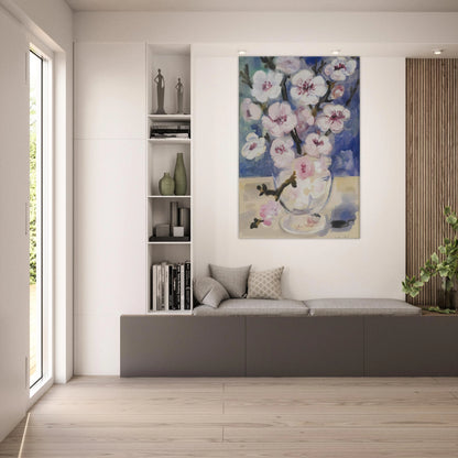 Dogwood Blossoms - Post-Impressionism - Natalia Goncharova Art Prints - 100x150 cm / 40x60″ inches | Natalia Goncharova Poster | Natalia Goncharova Prints