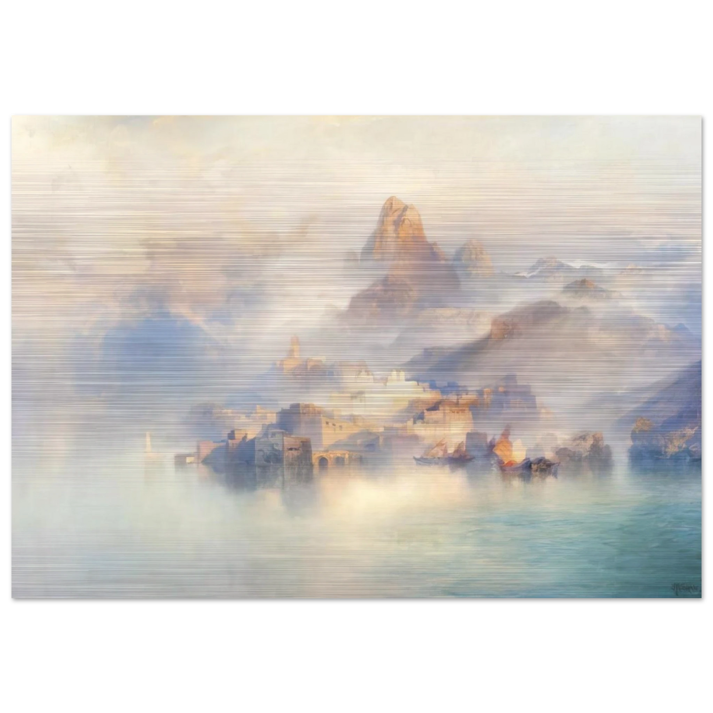 The Dream City - Thomas Moran Brushed Aluminum Print - 70x100 cm / 28x40 inches | Thomas Moran Aluminum Print | Thomas Moran Prints