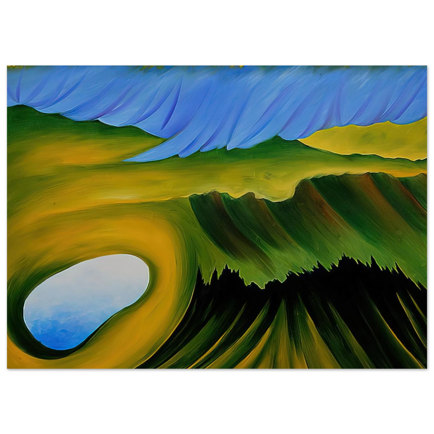 Georgia O'Keeffe - Mountains and Lake Fine Art Poster