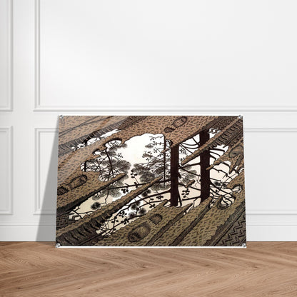 PUDDLE - MC Escher Acrylic Print - 70x100 cm / 28x40″ inches | Maurits Cornelis Escher Prints
